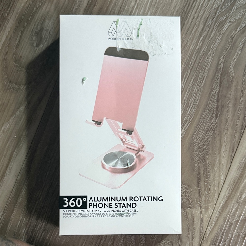 Modern Touch Pink Aluminum Phone Stand